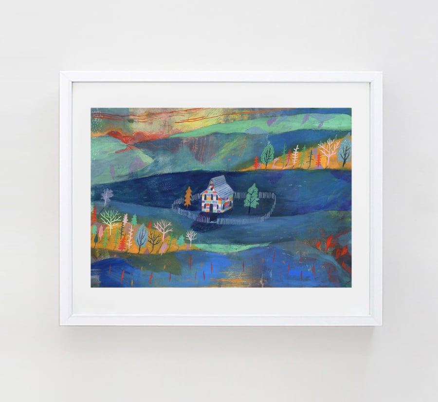 NEW SIZE! House in the hollow A3 print 