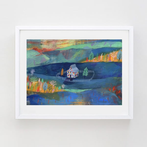 NEW SIZE! House in the hollow A3 print 