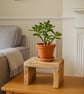 Rustic Solid Wooden Plant Stand,Stool
