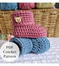 Button Baby Booties Crochet Pattern PDF – 3 Sizes  - Image 4