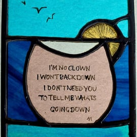 Contemporary Stained Glass Panel - Fools Gold 