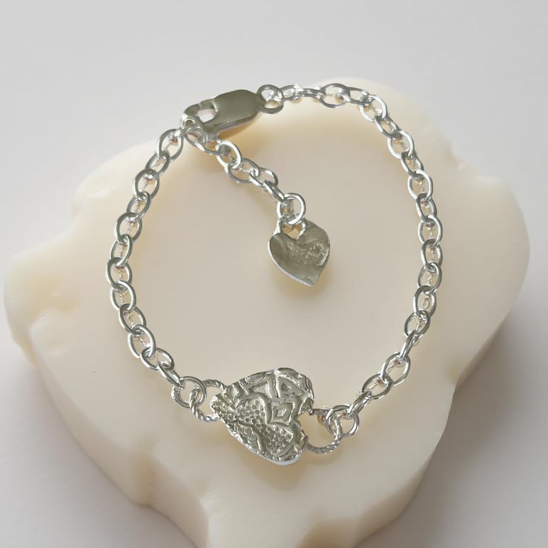 Friendship Silver heart Adjustable Bracelet