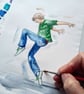 Dancing Happy Boy. Original painting - Image 3