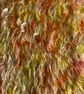 Hand dyed Helmbold mohair fur fabric "Citrus Burst" on 35mm
