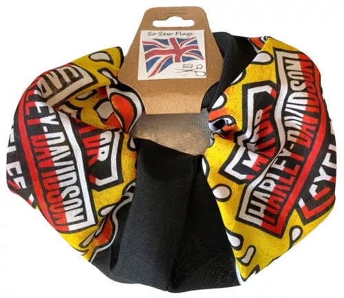 Harley Davidson Motorcycles Bike Flag Hair Scrunchie Scrunchies Accessory Band