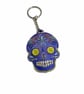 Sugar Skull Keyring, 3D Printed Day of the Dead Keychain - Image 1
