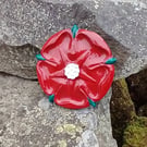 Cast Iron Lancashire Rose Hanger, Red Rose, Lancaster Rose