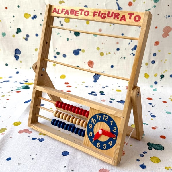 Alphabet Abacus Earring Display - Italian - Super Seconds
