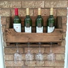 Rustic Wooden Wine Rack - Medium Oak