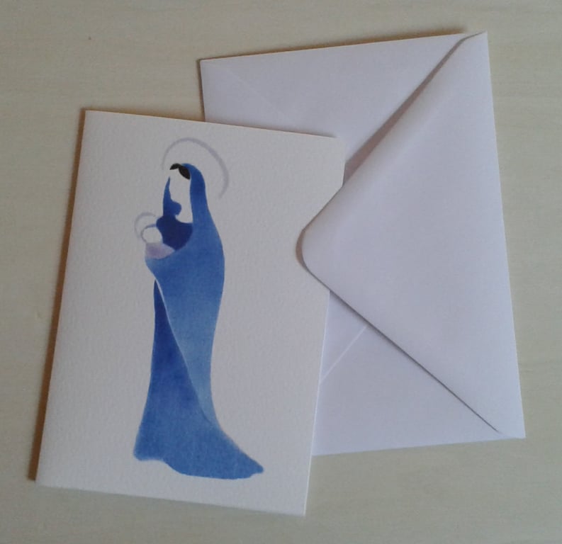 Seconds Madonna Chrstmas card, blank inside for your own message