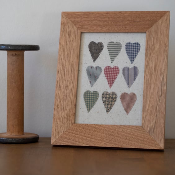 Summer Seconds   Embroidered Textile Heart Framed 