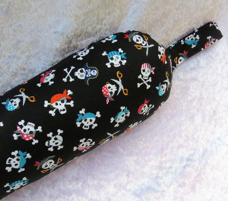 Draught excluder, 96cm, draft excluder, pirate skulls, 800 grams