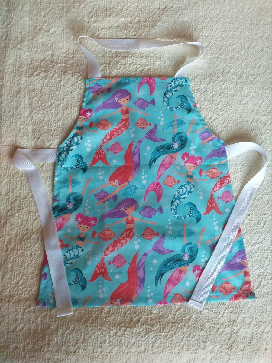 Mermaid Apron age 2-6 years, handmade