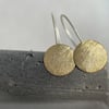 Frosty Dot Brass Gold Earrings
