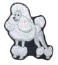 Embroidered Poodle patch: Iron on Dog patch, Stick on Poodle motif, sew on dog