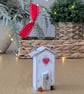 Handmade Wooden Cottage Christmas Decoration 