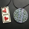 Sale item - 2 ceramic pendants