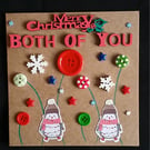 Handmade, to both of you christmas card 