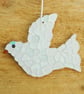 Mosaic dove from beach glass - Image 1