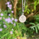 Handmade Silver Anchor Pendant – Thick Round Silver Clay Charm