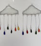 Stained Glass Large Rain Cloud Multi - Handmade Hanging Window Decoration