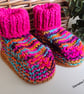 SALE Designer Baby Girl's Hand Knitted Booties 3-6 months size  - Image 1