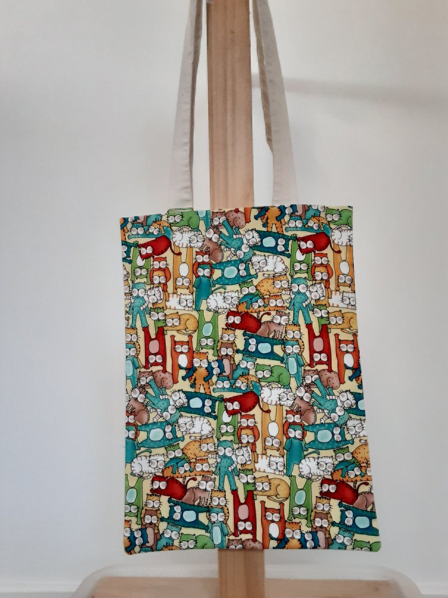 Cat Lovers Tote Book Bag or Childs Tote