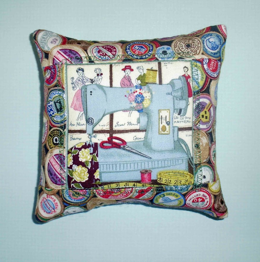Pin cushion sewing machine