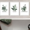 Spa Bathroom Art, Botanical Bathroom, Plant Print Set of 3, Bohemian Decor, Rela