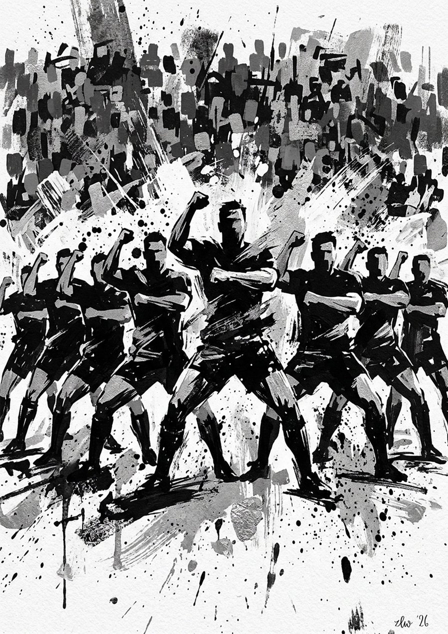 Haka Inspired Coloursplash Print – A4 Unframed