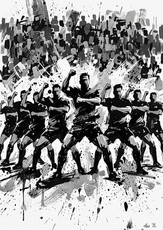 Haka Inspired Coloursplash Print – A2 Unframed
