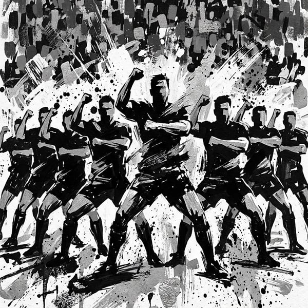 Haka Inspired Coloursplash Print – A4 Unframed