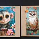 Pack of 2 blank cards 