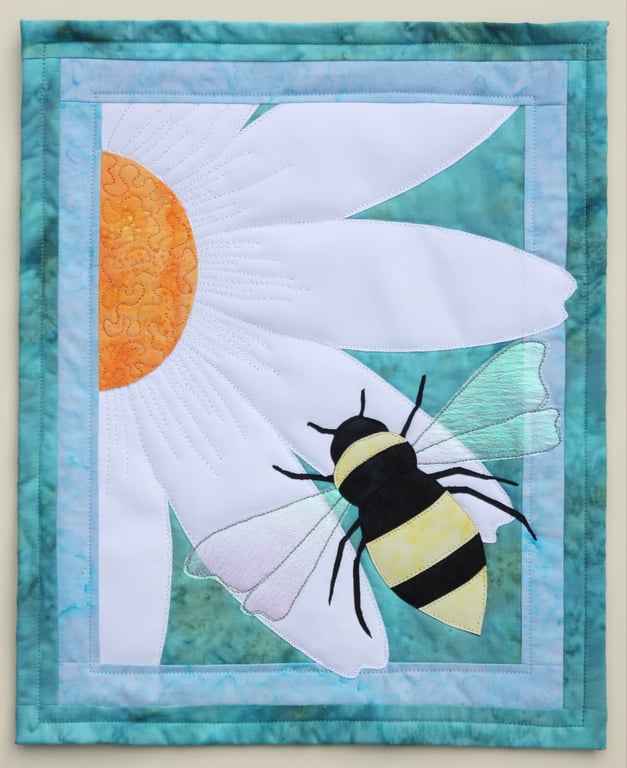 Iridescent Bee Art Quilt Pattern 
