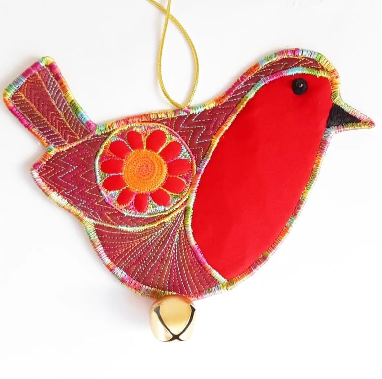 Christmas Robin hanging Decoration 