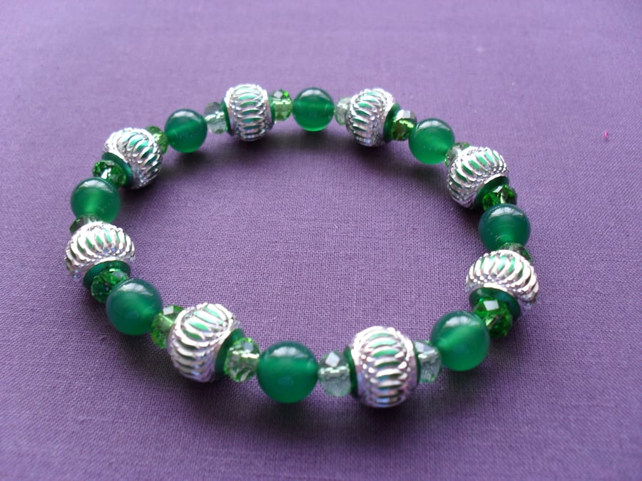 Sale Green Agate Bracelet