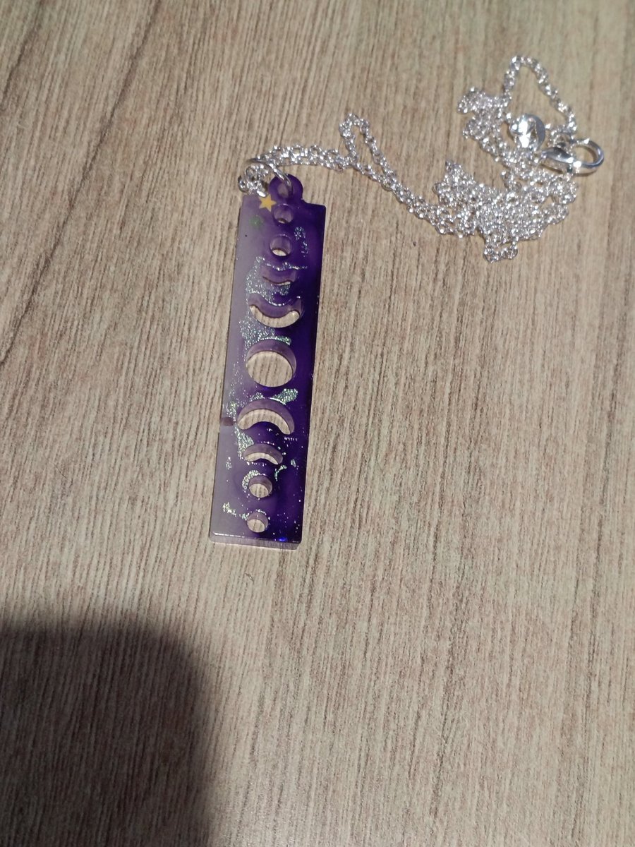 Beautiful handmade necklaces from resin with silver chain Pretty gift 