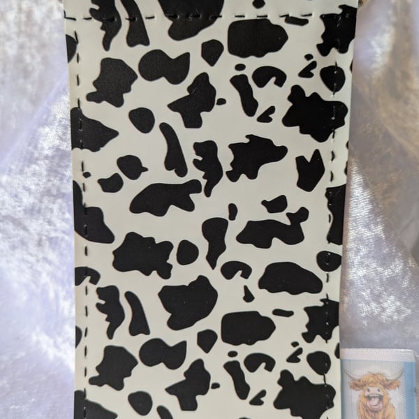 Cow print glasses case
