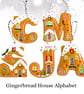 Gingerbread Alphabet Houses