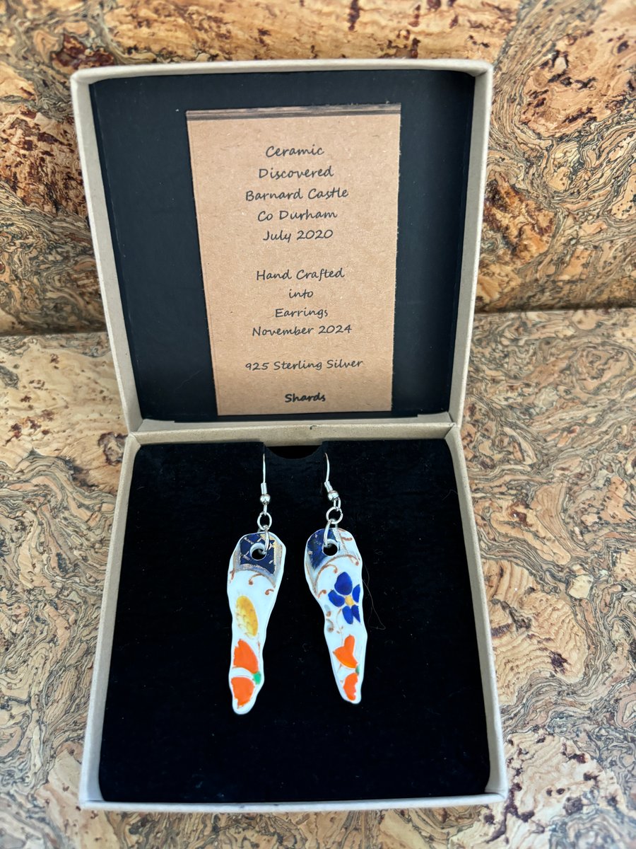 Handmade Drop Earrings, One of a Kind, Unique, Eco Friendly Gifts.