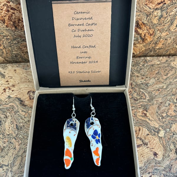 Handmade Drop Earrings, One of a Kind, Unique, Eco Friendly Gifts Ceramic