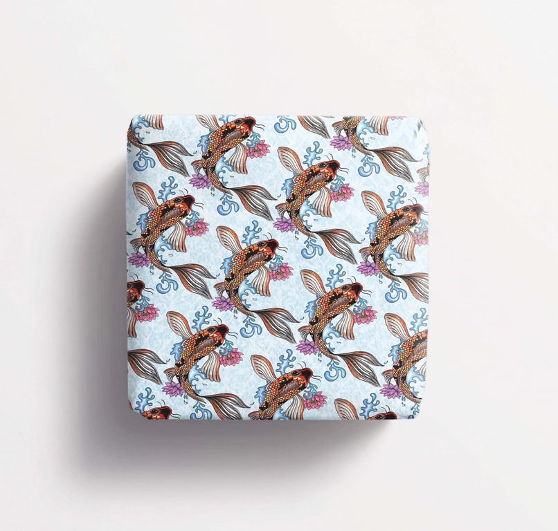 Koi fish wrapping paper