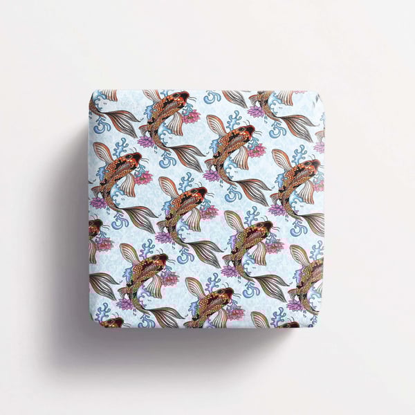 Koi fish wrapping paper