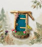 Handcrafted driftwood fairy door.