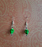 Dyed Howlite Skull Earrings - Green (2) - Image 4