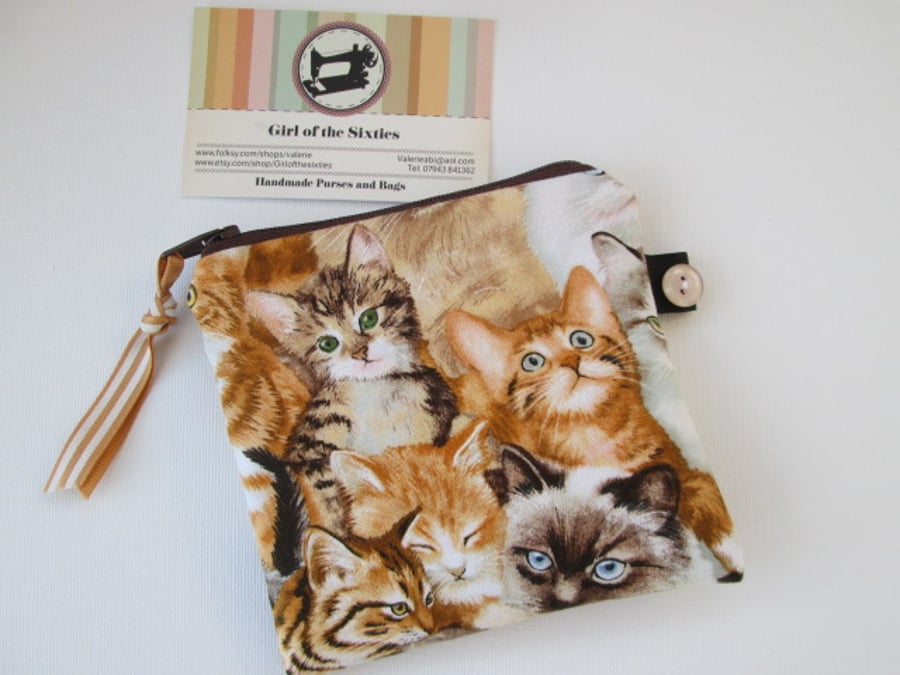 SALE Cats Coin Purse