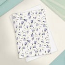 Single Harebell Pattern Greetings Card - A6 Size