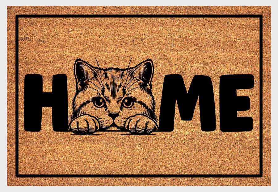 British Shorthair Cat Home Door Mat No.2 - British Shorthair Welcome Mat 