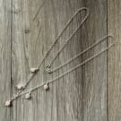 Sterling silver necklace with rose quartz beads