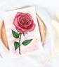 Original Watercolour Painting of a Red Rose, A4 Art - Image 2
